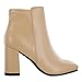 MIA Shoes Carla Womens Vegan Leather Ankle Boots with Heel, Nude, Size 7.5