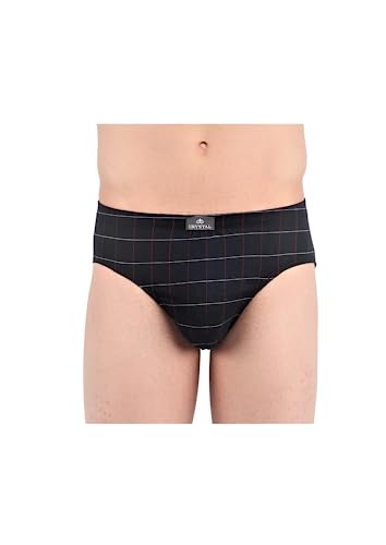 Image of Crystal Italia Brief Men's Super Combed Cotton Checkered Brief with Concealed Waistband | Assorted | (Pack of 2)