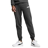 Puma Men's Essentials Fleece Sweatpants (Available in Big & Tall), Dark Gray Heather Closed Leg SS25, XX-Large