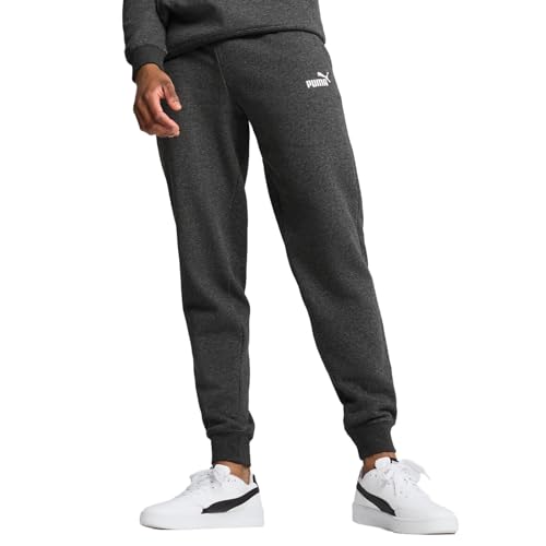 Puma Men's Essentials Fleece Sweatpants (Available in Big & Tall), Dark Gray Heather Closed Leg SS25, XX-Large