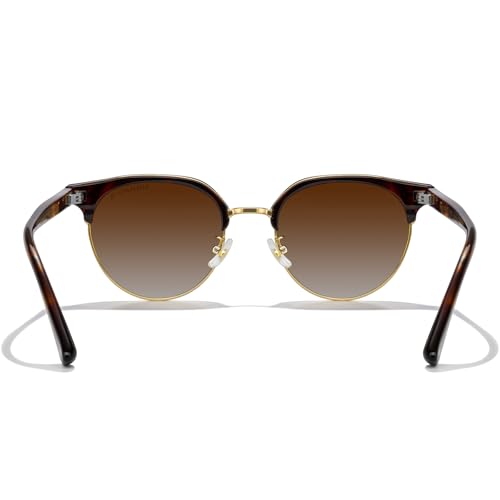 MERRY'S Modern Semi-Rimless Square Acetate Sunglasses for Women and Men UV400 Polarized Sunglasses S61904