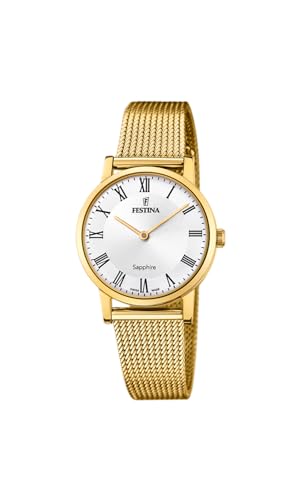 Montre Festina Swiss Made F20023/4 le cadeau idéal en or PVD pour femme