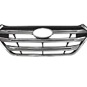 Kühlergrill Vorne Für Hyundai Für Tucson 2015 2016 2017 2018 Gitter Front Stoßstange Grill Mitte Grille Front- & Kühlergrille(15-17 Chrome Trim)