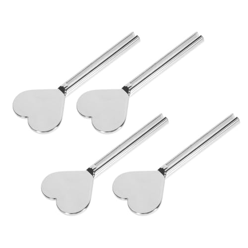 Veemoon Presse-tubes de Dentifrice pour Presser Tubes de Lot de 4 en Alliage de Zinc Argenté, Léger et Pratique Accessoire pour Salle de Bain