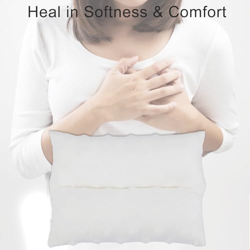 Image of Little Port Pillow Heart Surgery Pillows for Chemo Port After Open Heart Surgery Recovery Gifts Bypass Pacemaker Must Haves Protector Cushion Minky Dot White
