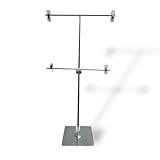 YOUYUELI 卓上 ポスタースタンド ポップスタンド 横棒2本付き 広告スタンド 持ち運び便利 ステンレス 組立式 長さ調整可能 コミケ 即売会 設営　同人イベント用　展示用スタンド (1個入り)