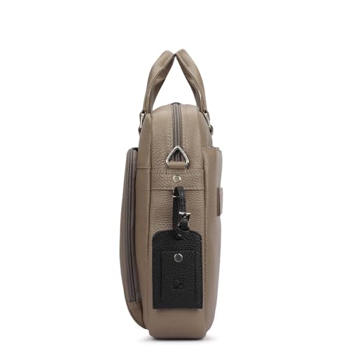 Image of Da Milano LeatherLaptop Bag for Men & Women | Laptop Messenger Bag | Fits Up To 15 inch Laptop | Ideal for Office Purpose (10122)