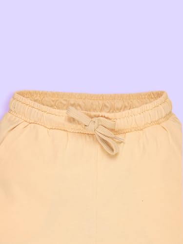 Image of KiddoPanti Girls 100% Cotton Bottom Hem Frill Hot Shorts