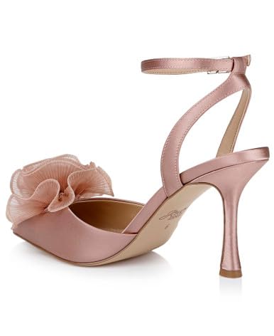 Jewel Badgley Mischka Taylee Satin Ankle Strap Stiletto Heels4