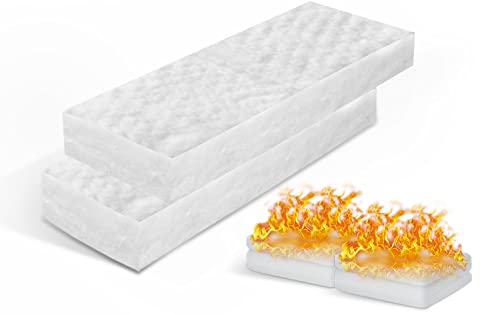 Beekeg 2 Stücke keramikwolle für bioethanol，keramikschwamm für bioethanol Kamin，tischkamin Indoor，Brennkammer Ersetzen Sie den Docht，tischkamin Ethanol Ceramic Sponge/Ceramic Wool