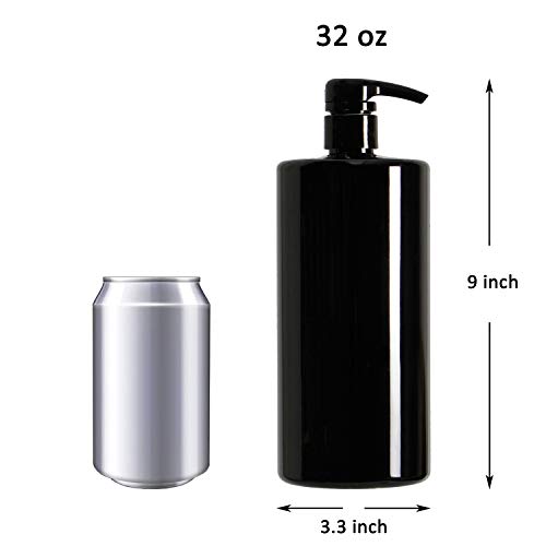 image for Youngever 4 Pack Pump Bottles for Shampoo, Empty Shampoo Pump Bottles,