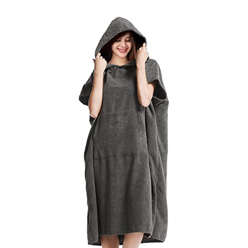 Asciugamano asciugamano da bagno extra large spesso con cappuccio asciugamano da spiaggia accappatoio ad asciugatura rapida in microfibra asciugamano poncho da surf per uomini e donne (colore: C,