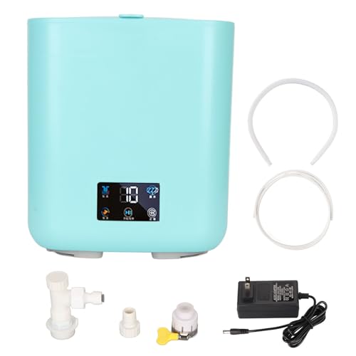 ミニ洗濯機、LCDタッチスクリーン付きポータブル洗濯機、7L大容量、バケツ洗濯機と脱水機、ベビー服、下着、靴下、旅行用の小型洗濯機 (緑がかった青)