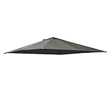 Outsunny Pavillondach, Ersatzdach für Pavillon, Pavillonabdeckung, Sonnenschutz Polyester, Dunkelgrau, 3 x 3m