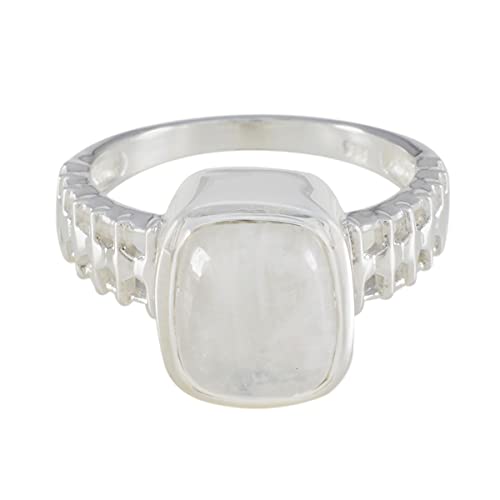Bague pierre de lune arc-en-ciel en argent 925 pour femme