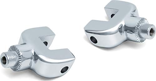 Kuryakyn 8863 Splined Peg Adapters - Gloss Black, Front Mount For 1996-2018 Honda Shadows, VTX, Magna & Fury Models