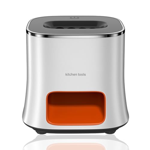 Elektrischer Schäler für Sonnenblumenkerne, Rutschfeste Automatische Melonenkernschälmaschine aus Edelstahl, Weißer Touch-Schalter, Anti-Störung für Zuhause