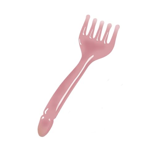 JUNENTER ヘッドマッサージャー 手動式 ヘア スカルプ グアシャ 経絡マッサージコーム 頭部ストレス緩和 ピンク (1個)