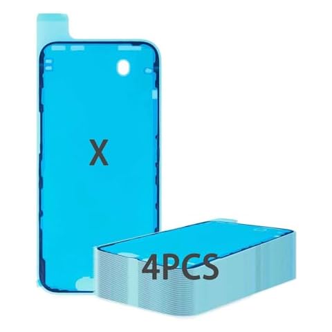 Waterproof Screen Sealing Adhesive(4 Pcs) for iPhone X Black,LCD Display Front Frame Pre-Cut Tape Seal Stickers Glue Replacement Part for iPhone X Cover