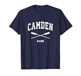 Camden Maine Vintage Nautical Crossed Oars T-Shirt