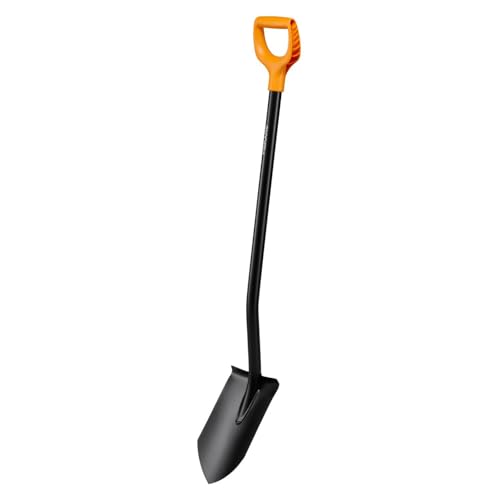 Fiskars Bêche à Bord Rond pour sols Meubles et Peu caillouteux