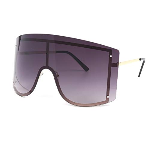 Metal Hip Hop Exaggeration Eyewear Oversized Mirror Square Sunglasses Men Women Shades Glasses Uv400