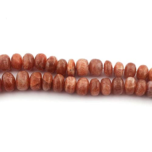 Perles sunstone smooth rondelles de 10mm à 15mm de diamètre en dégradé