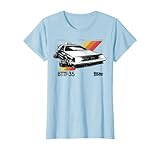 Back to The Future 35th Retro Stripe Delorean T-Shirt