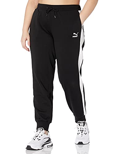 PUMA womens Iconic T7 Track Pants, Puma Black, Large US