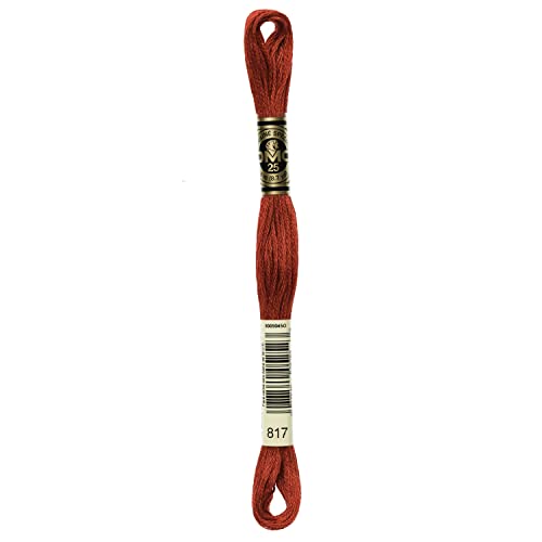 Image of DMC 6-Strand Embroidery Cotton Floss, Very Dark Coral Red
