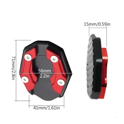 Extension béquille NMAX155 bleu base stable moto - 7