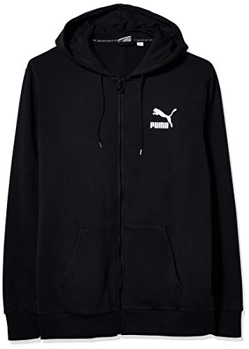 PUMA Men's HOODLESS Sweatshirt, Black, X-Large