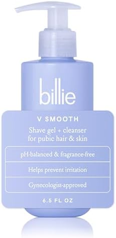 Billie V Smooth Shave Gel for Women, Fragrance Free, 6.5 Fl Oz