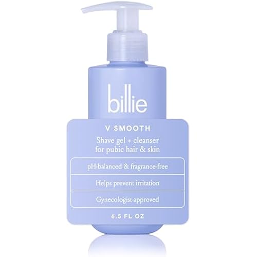 Billie V Smooth Shave Gel for Women, Fragrance Free, 6.5 Fl Oz