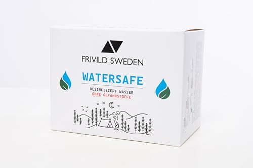 Frivild Sweden Watersafe 375ppm Wasseraufbereitung, kompakter Outdoor-Wasserreiniger für sicheres Trinkwasser, chemiefrei, langlebig, ideal für Camping, Wandern, Survival & Notfallvorsorge (12cmx6cm)