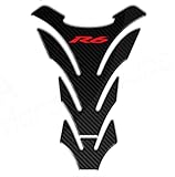 HBSM Für Yamaha R6 Motorrad Tankpad Protector Racing Tankpad Aufkleber Kraftstofftank Seitenpolster Fishbone Applikation Aufkleber (Color : Black)