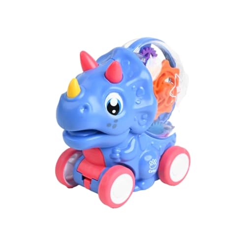 Image of ToyBharat Friction Dinosaur Car for Kids (Ages 3-5) with Lights & Moving Gears | No Batteries Needed | Fun Dino Toy with Colorful Design | Great Gift for Boys & Girls - Multicolor