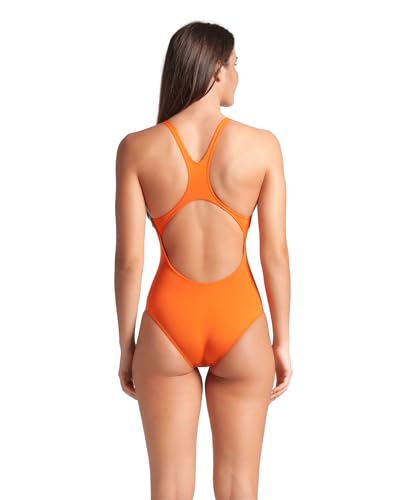 Arena Womens Solid Team Swimsuit Swim Pro Back MaxLife Open Back Bathing Suit Athletic Swimwear
