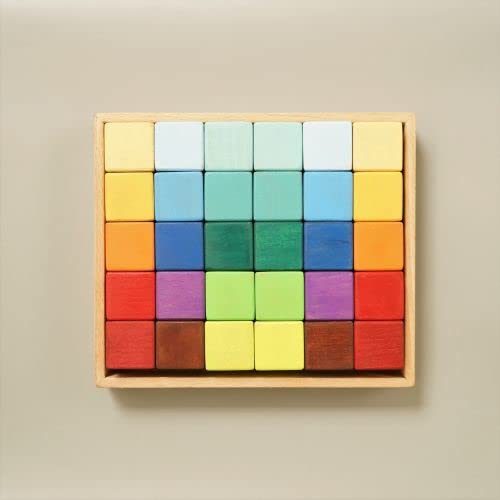 Moontoys.in Wooden Toys Â– Rainbow Blocks Set|Educational Wooden Toys|30 Colorful Pieces|Montessori-Inspired Building Blocks For Kids|Preschool Learning Toy|Ideal For 2 Yrs&Above| (B0C4LM3X8Z) Amazon Price History, Amazon Price Tracker