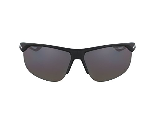 Nike Golf Cross Trainer P Sunglasses, Matte Black/Silver Frame, Polarized Grey Lens