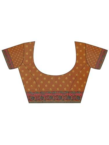 Image of Libas Printed Crepe Saree for Women With Unstitched Blouse Piece | Traditional Saree for Party & Wedding