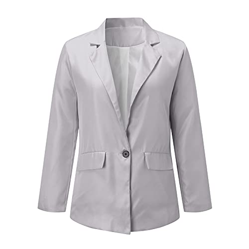 Blazer feminino casual blazers frente aberta manga longa botão trabalho escritório blazer/preto blaz
