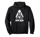 Pepe Bear Rockstar Retro in Spotlight and Sunglasses Pullover Hoodie