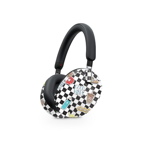 Image of MightySkins Carbon Fiber Skin Compatible with Sony WH-1000XM5 Headphones - VSCO7 | Protective, Durable Textured Carbon Fiber Finish | Easy to Apply, Remove, and Change Styles