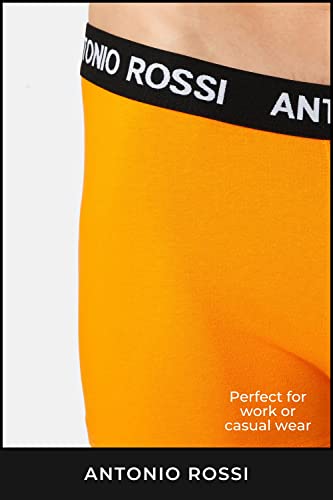 ANTONIO ROSSI (3/6 Pack) Men's Fitted Boxer Hipsters - Mens Boxers Shorts Multipack with Elastic Waistband - Cotton Rich, Comfortable Mens Underwear, Orange, Yellow, Green (3 Pack), S - Image 5
