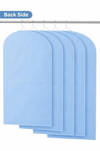 Image of Nibbler Pack of 5 Clothes Hanging Bag, Washable Plastic Wardrobe Storage Bag, Dust Cover Waterproof Closet Organizer (PACK OF - 5)