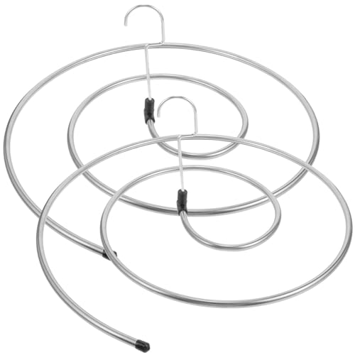 Outanaya 2 Stück Spiral Wäscheständer aus Edelstahl mit Drehbarem Haken Wäscheständer für Bettlaken und Bettdecken Großer Handtuchtrockner für Haushalts und Reisegebrauch