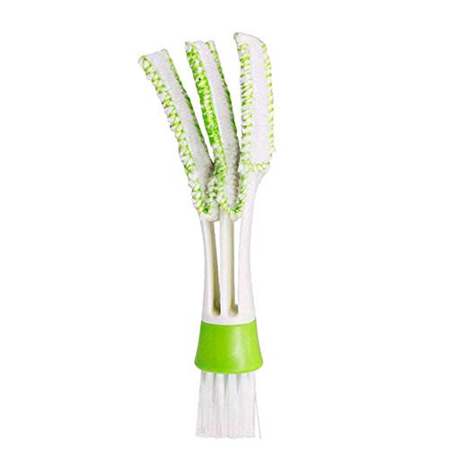 Mini Duster for Car Air Vent, 1PC Window Blind Brush Dust Cleaner Keyboard Dust Collector Window Shades Blinds Jalousie Shutter Cleaners (White)