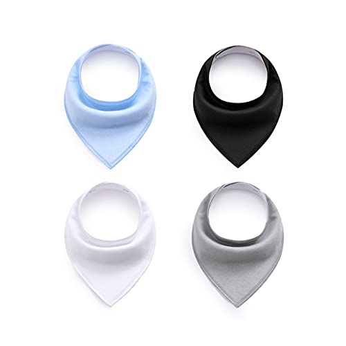 Generic Babadores de babar para bebê Bandana 4 unidades Babetes para bebês unissex para meninos meni