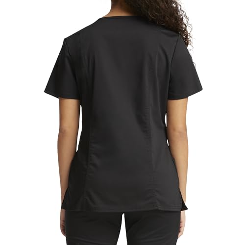 Cherokee Scrubs Top for Women Mock Wrap with 3 Pockets, Soft, 2-Way Stretch & Durable Fabric - WW610